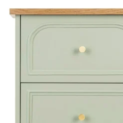 3S. x Home Chiffonnier Mohea Vert céladon 5 tiroirs Best