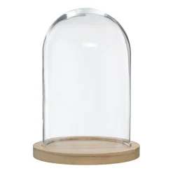 3S. x Home Cloche Verre Socle Bois transparent Outlet