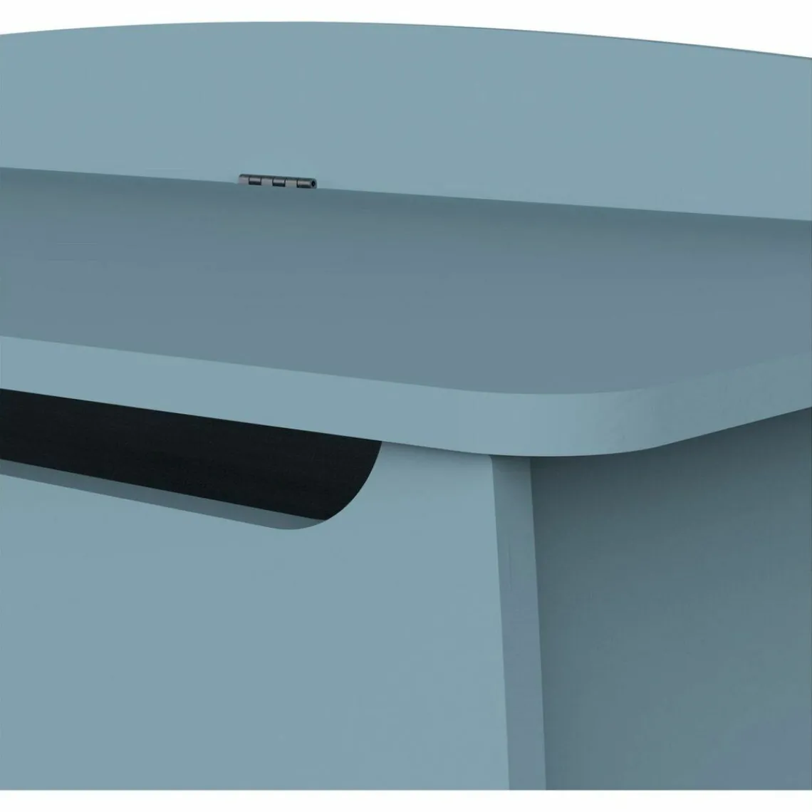 3 SUISSES Coffre à jouets avec couvercle FIRMIANA bleu orage et pin naturel Hot