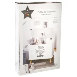 3S. x Home Coffre blanc en bois 58x48 Hot