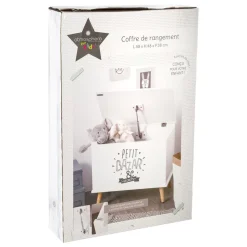 3S. x Home Coffre blanc en bois 58x48 Hot