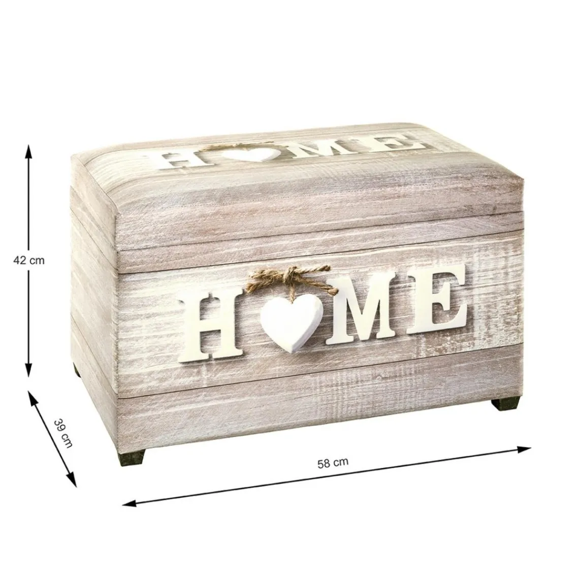 3S. x Home Coffre de rangement Home multicolore en simili cuir