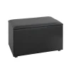 3S. x Home Coffre de rangement simili cuir noir Clearance