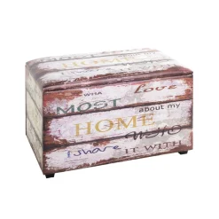 3S. x Home Coffre de rangement simili cuir optique Vintage Hot