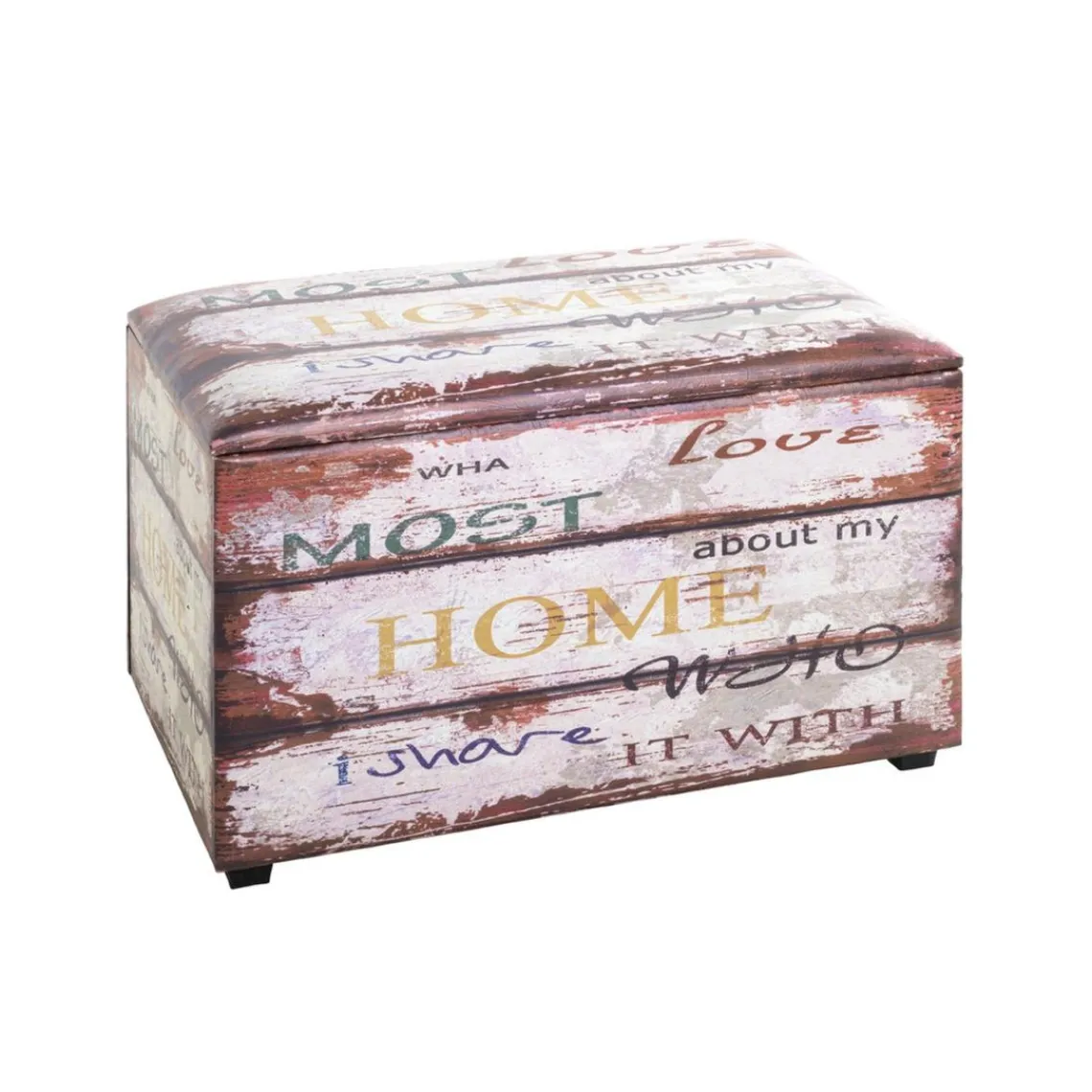 3S. x Home Coffre de rangement simili cuir optique Vintage Hot