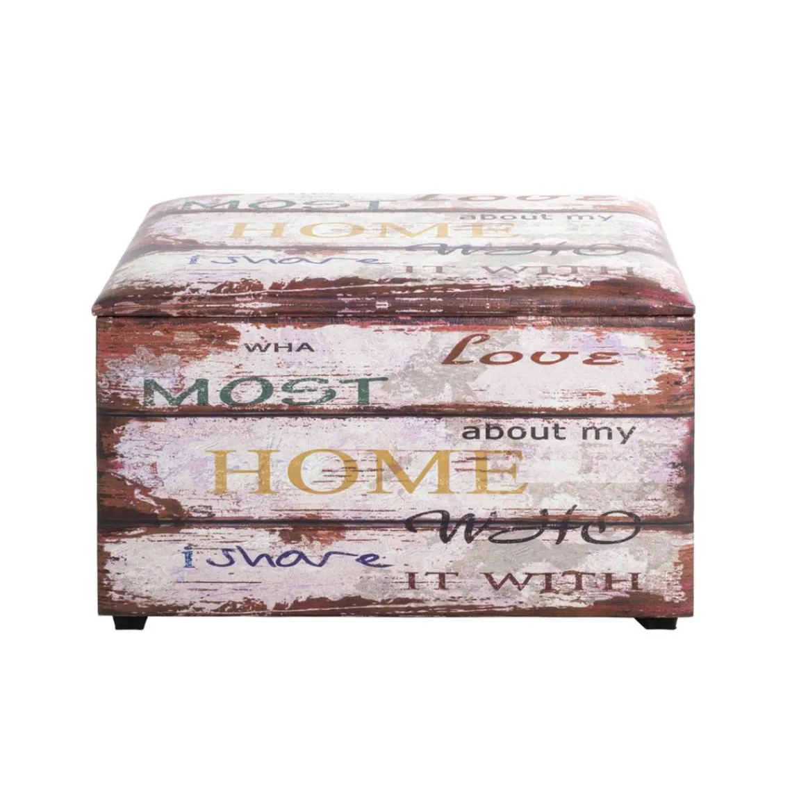 3S. x Home Coffre de rangement simili cuir optique Vintage Hot