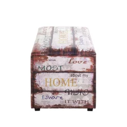 3S. x Home Coffre de rangement simili cuir optique Vintage Hot