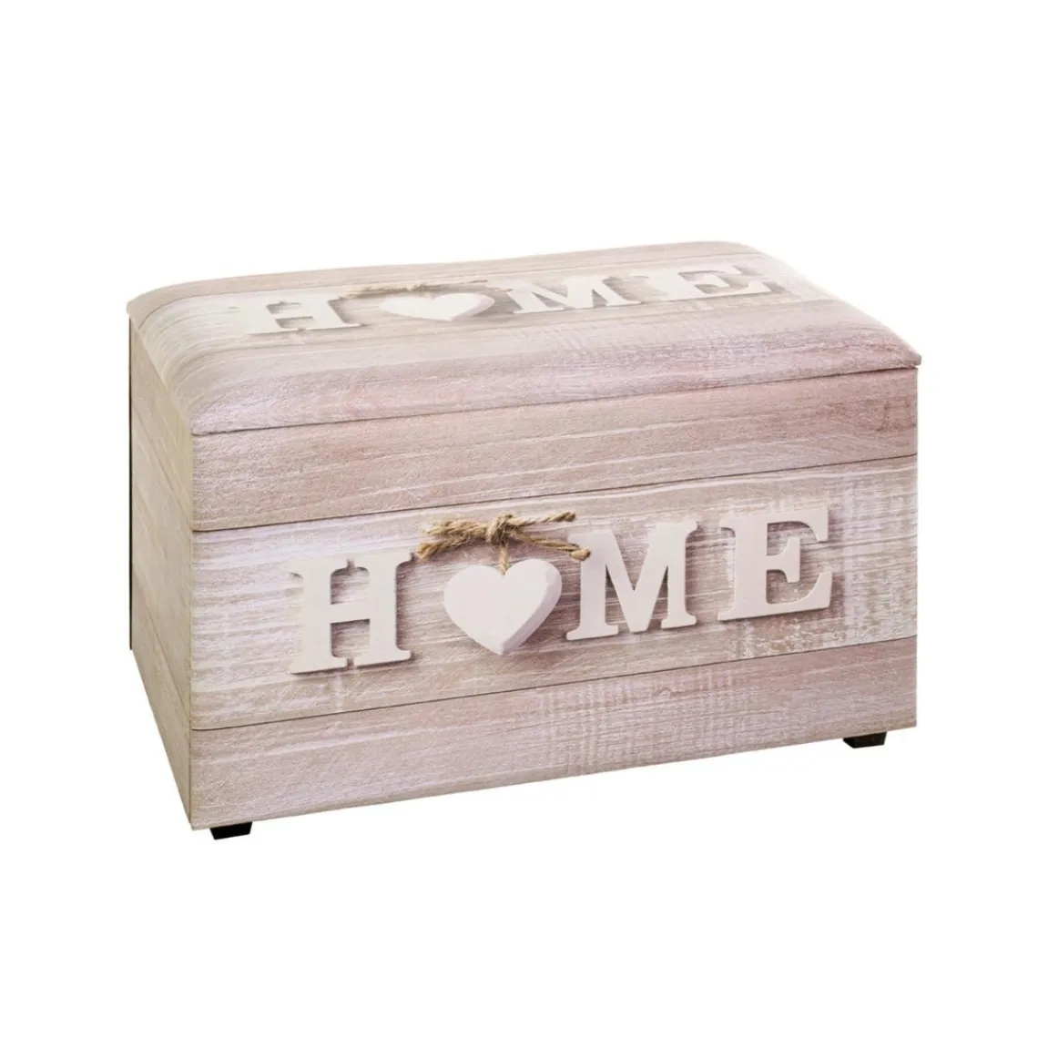 3S. x Home Coffre de rangement simili cuir imprimé du motif Hot