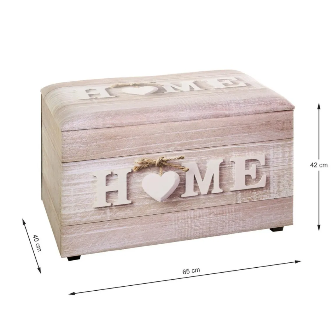 3S. x Home Coffre de rangement simili cuir imprimé du motif Hot