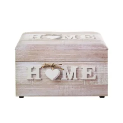 3S. x Home Coffre de rangement simili cuir imprimé du motif Hot