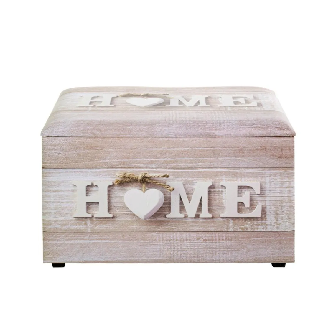 3S. x Home Coffre de rangement simili cuir imprimé du motif Hot