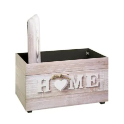 3S. x Home Coffre de rangement simili cuir imprimé du motif Hot