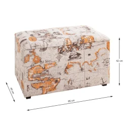 3S. x Home Coffre de rangement tissu textile Best