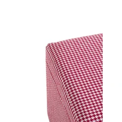 3S. x Home Coffre de rangement tissu pied-de-poule rouge et blanc Outlet