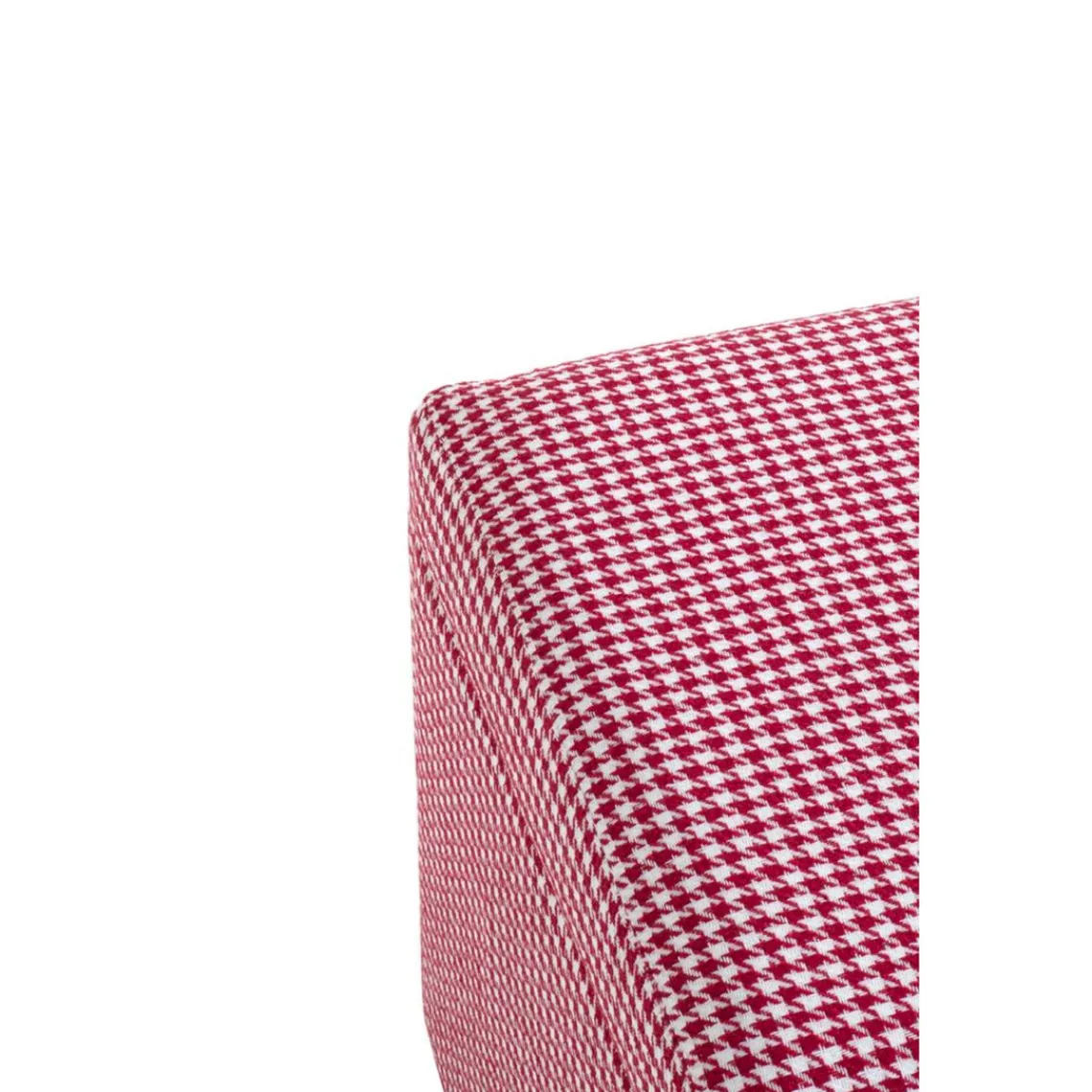 3S. x Home Coffre de rangement tissu pied-de-poule rouge et blanc Outlet