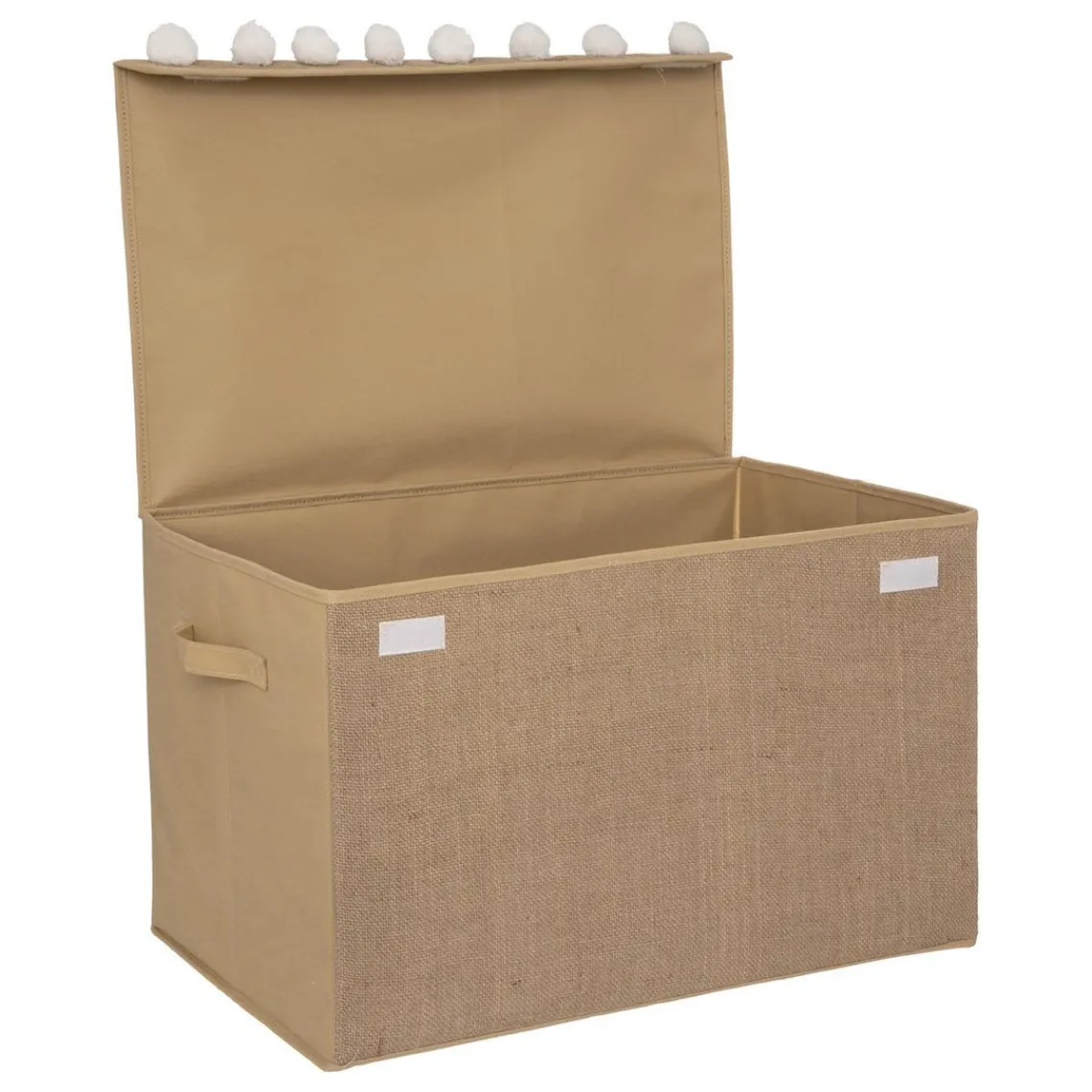 3S. x Home Coffre non-tissé jute et pompons marron Online