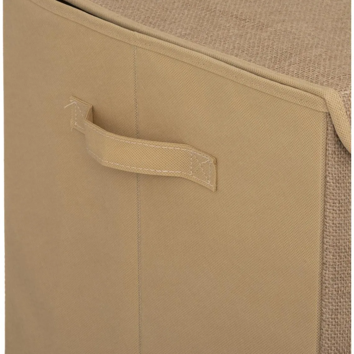 3S. x Home Coffre non-tissé jute et pompons marron Online