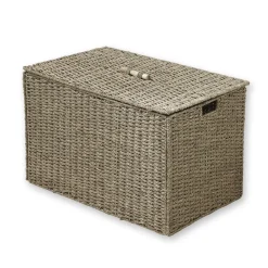 Calicosy Coffre Pliable en Jonc de mer avec couvercle Beige Online