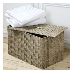 Calicosy Coffre Pliable en Jonc de mer avec couvercle Beige Online