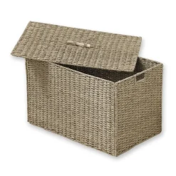 Calicosy Coffre Pliable en Jonc de mer avec couvercle Beige Online