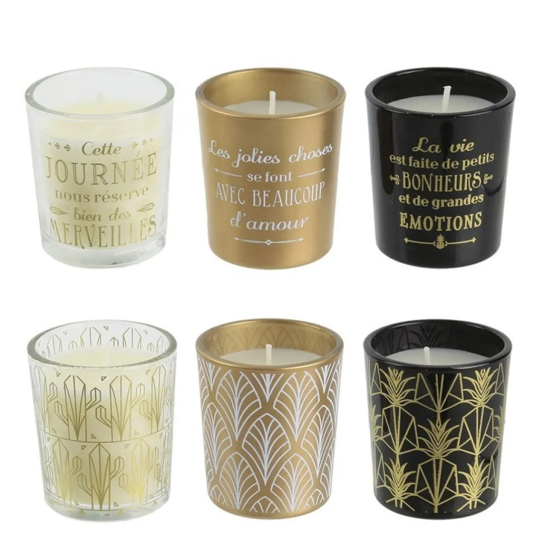 3S. x Home Coffret de 6 Bougies MELISSA - Noir Outlet