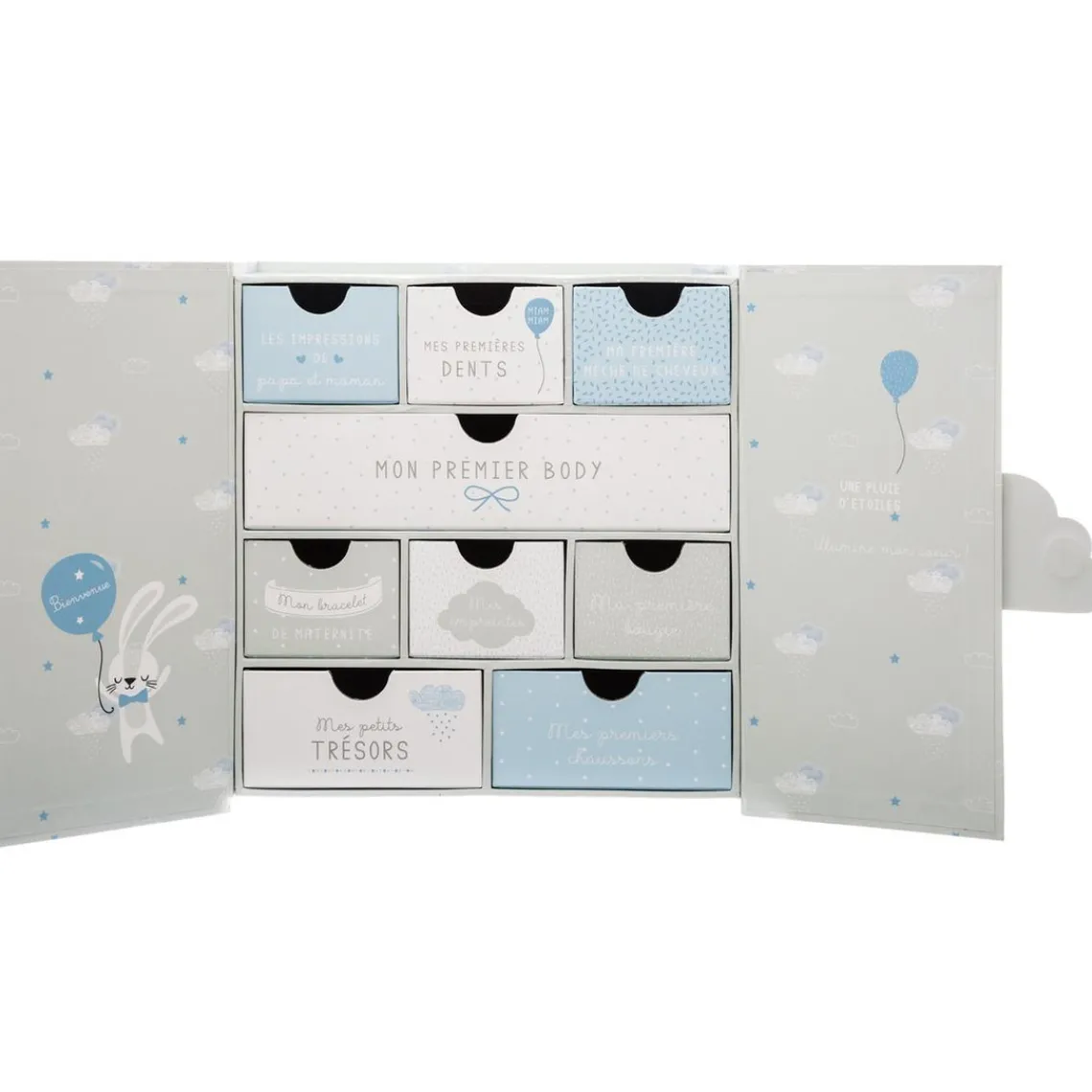 3S. x Home Coffret Naissance Porte Nuage bleu