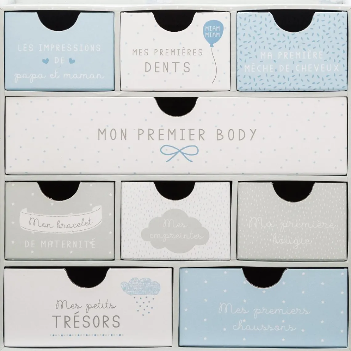 3S. x Home Coffret Naissance Porte Nuage bleu