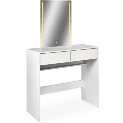 3S. x Home Coiffeuse avec miroir LED Talisma Blanc Best