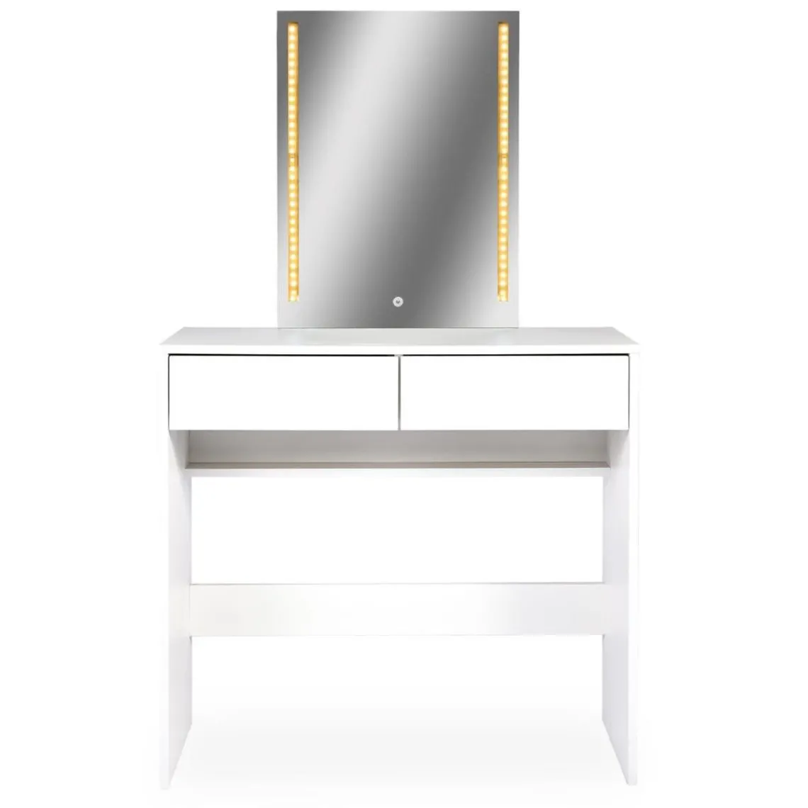 3S. x Home Coiffeuse avec miroir LED Talisma Blanc Best
