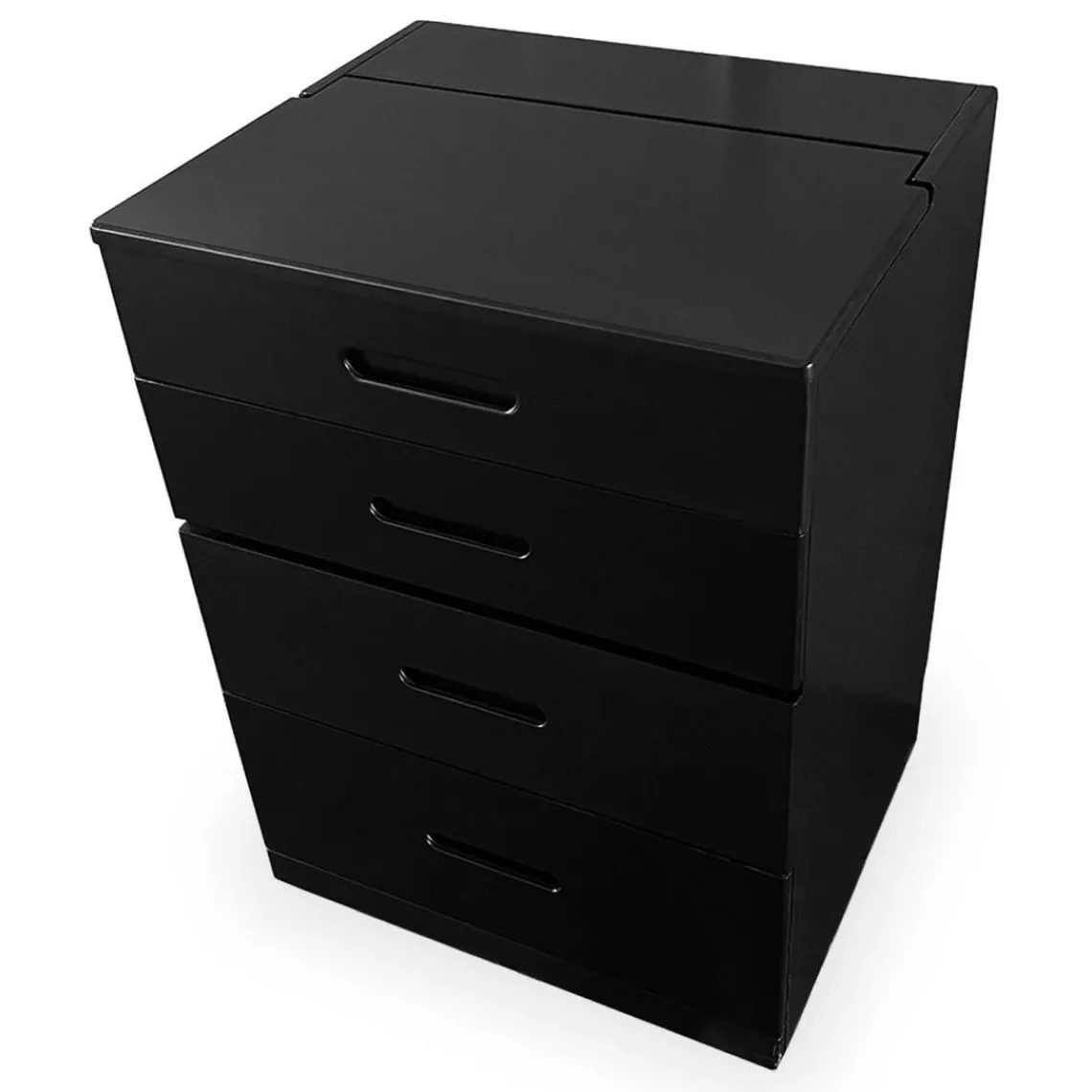 3S. x Home Coiffeuse compacte avec miroir LED, tiroir et pouf intégré Germina Noir Online