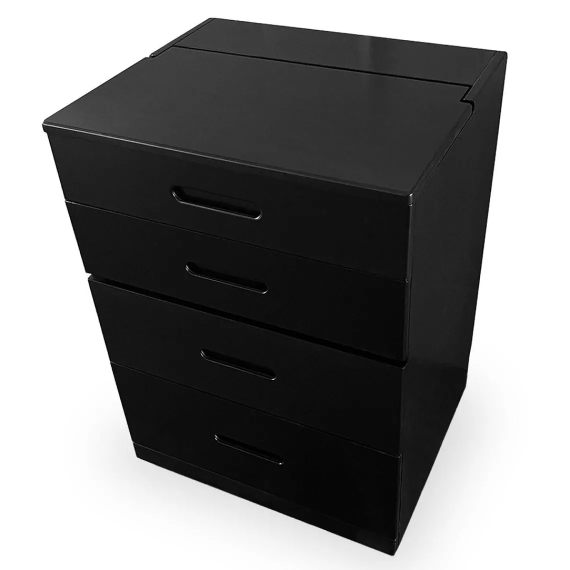 3S. x Home Coiffeuse compacte avec miroir LED, tiroir et pouf intégré Germina XL Noir Clearance