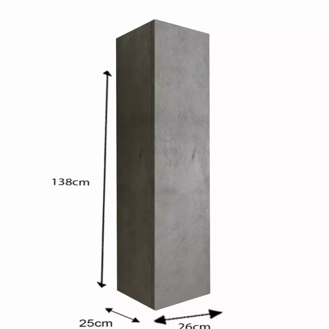 3S. x Home Colonne 1 Porte à poser coloris Béton Système Push Pull Clearance