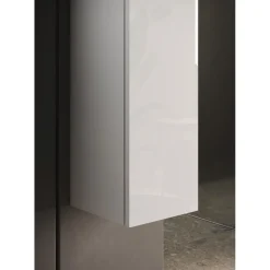 3S. x Home Colonne de rangement salle de bain 1 Porte Miroir L40xH195 cm Best