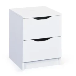 3S. x Home Commode à 2 tiroirs Blanc MAURATI Discount