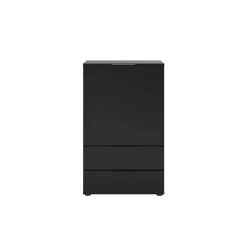 3S. x Home Commode 1 porte 2 tiroirs DARK 5 anthracite