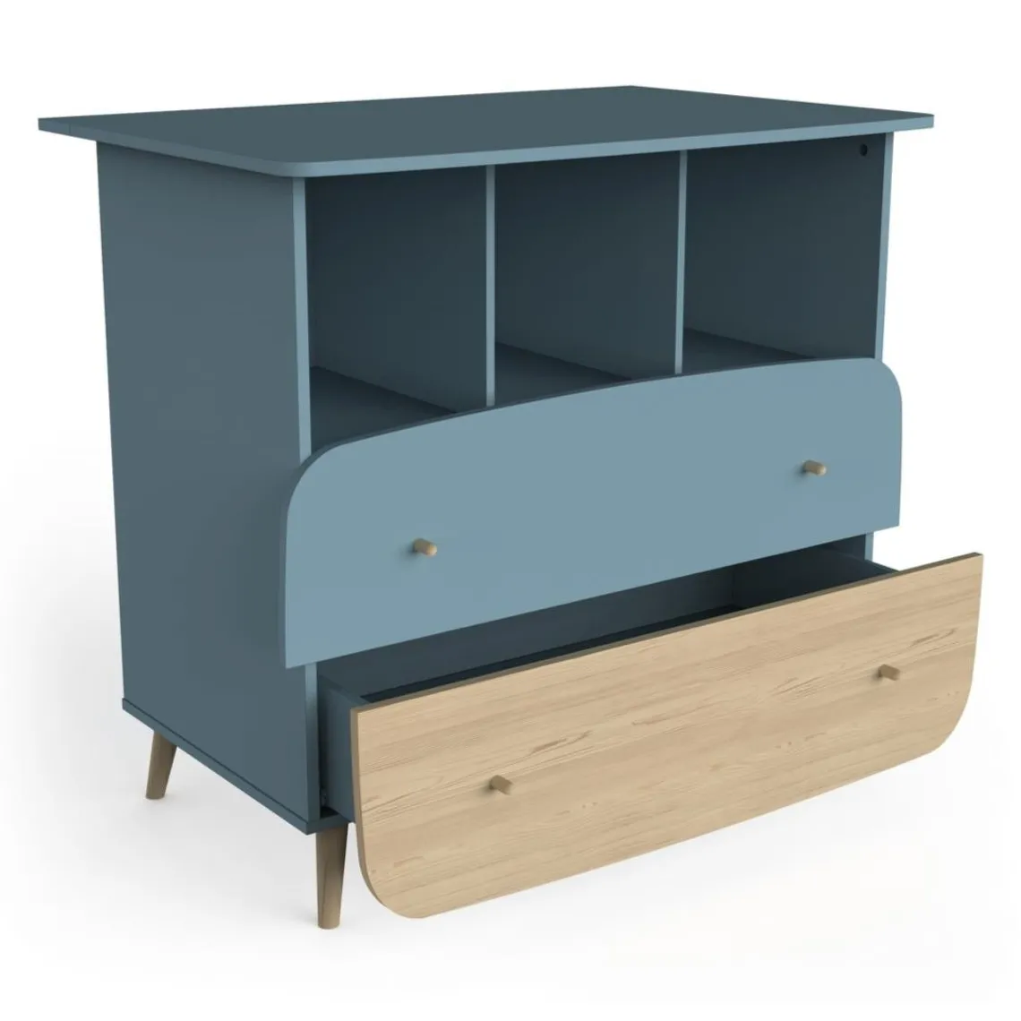 3 SUISSES Commode 2 tiroirs avec 3 niches FIRMIANA Hot