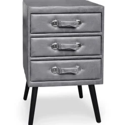 3S. x Home Commode 3 tiroirs Bardo Simili P.U. Gris Clearance