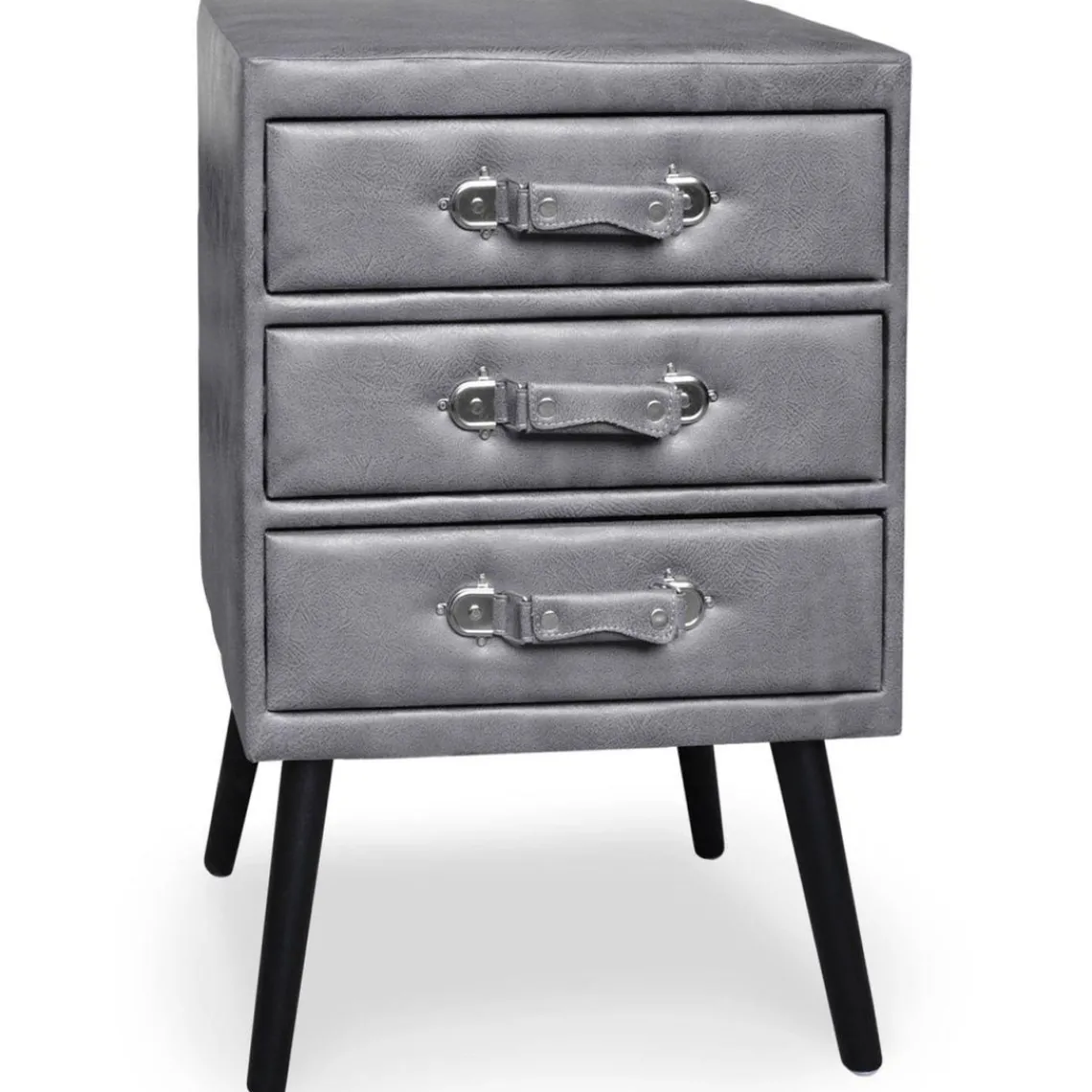 3S. x Home Commode 3 tiroirs Bardo Simili P.U. Gris Clearance