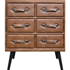 3S. x Home Commode 6 tiroirs Bardo Simili P.U. Marron Online