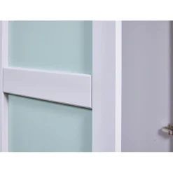 3S. x Home Commode 5 tiroirs Bois Massif Gris et Sauge Vert Best