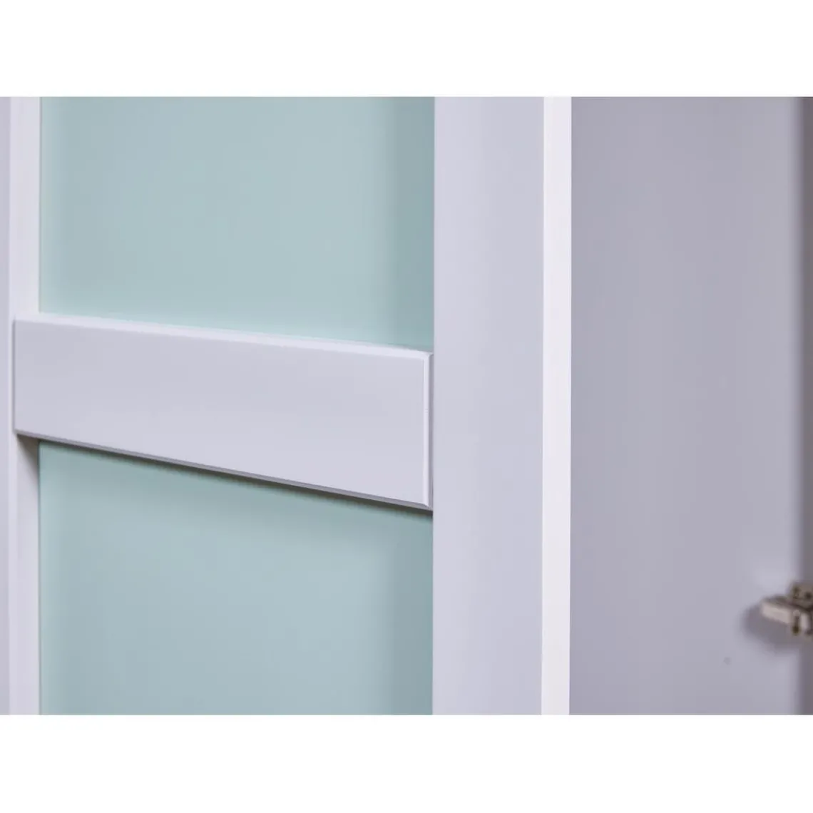 3S. x Home Commode 5 tiroirs Bois Massif Gris et Sauge Vert Best