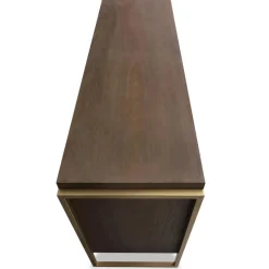 3S. x Home Commode 6 tiroirs Edgar Bois Marron et Métal Or Sale