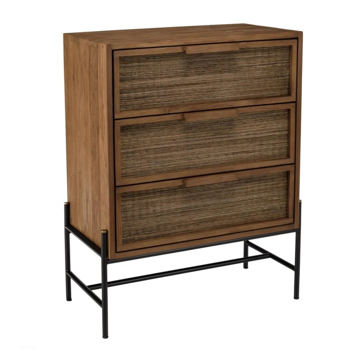 Macabane Commode 3 tiroirs en bois de teck recyclé Best