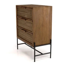 Macabane Commode 3 tiroirs en bois de teck recyclé Best