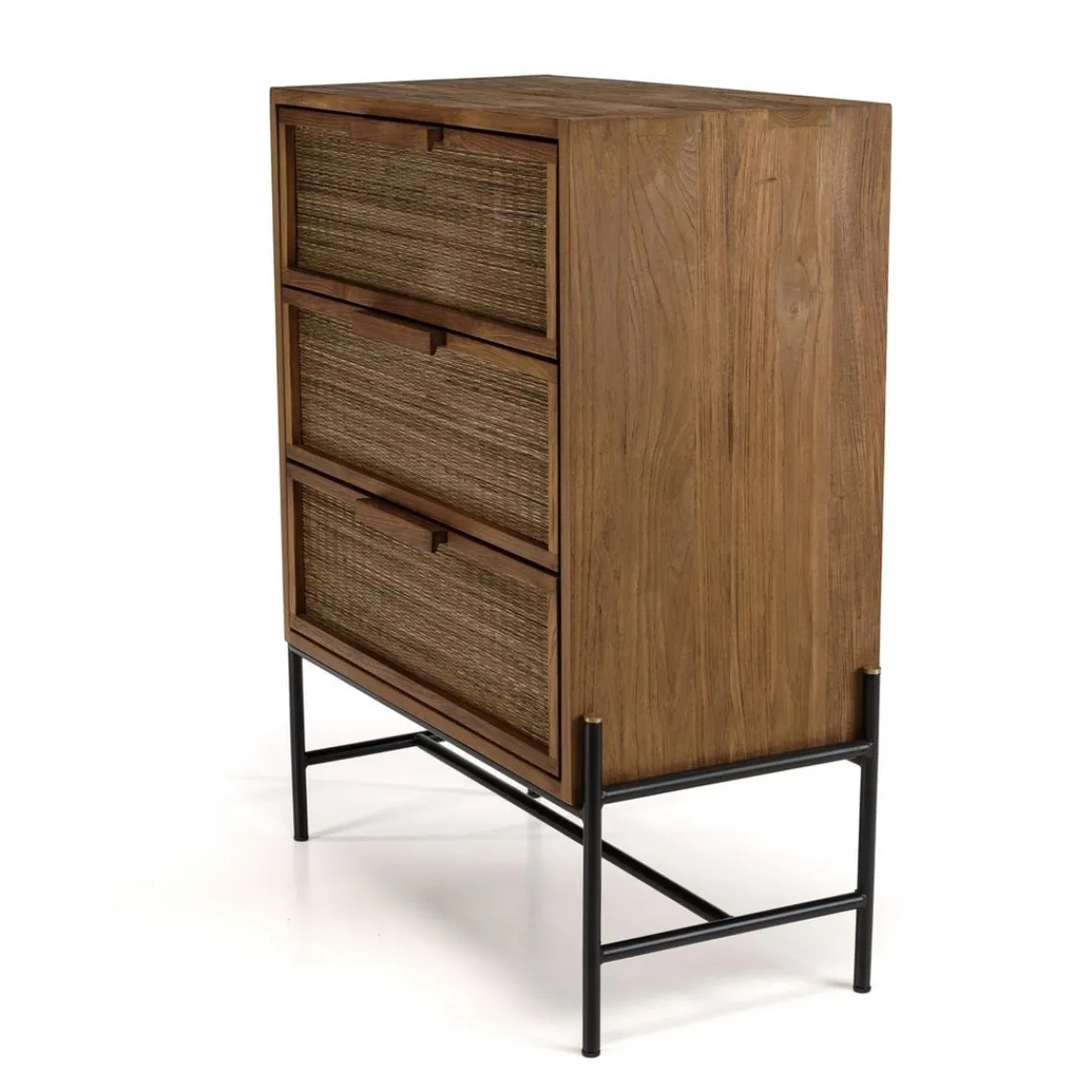 Macabane Commode 3 tiroirs en bois de teck recyclé Best