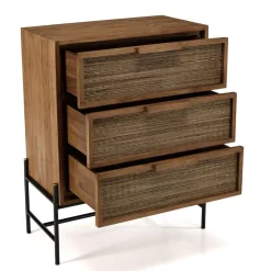 Macabane Commode 3 tiroirs en bois de teck recyclé Best