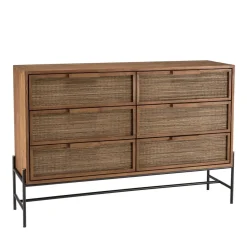 Macabane Commode 6 tiroirs en bois de teck recyclé Outlet