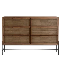 Macabane Commode 6 tiroirs en bois de teck recyclé Outlet