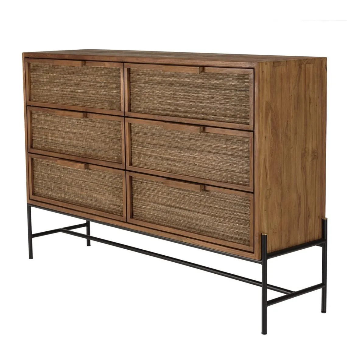 Macabane Commode 6 tiroirs en bois de teck recyclé Outlet