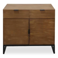 3S. x Home Commode 2 tiroirs et 2 portes battantes Panara Chêne Clair Best